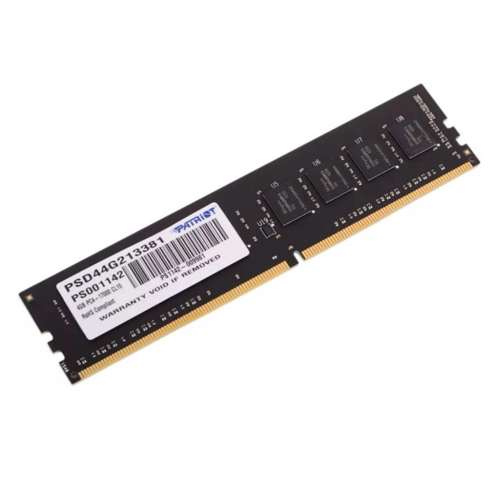 Модуль памяти Patriot DDR4 4GB DIMM PC-17000 2133MHz CL15 288 pin 1.2V SR RTL (PSD44G213381)