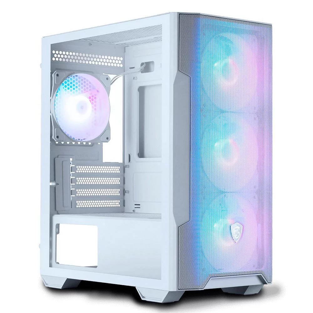 Корпус MSI MAG FORGE M100R WHITE Mini-Tower, MATX, 1xUSB 3.0, 2xUSB 2.0, 4x120mm ARGB Fan, ARGB Control Board, Tempered Glass Window, Brown Box (932220) (306-7G20W21-HH9)