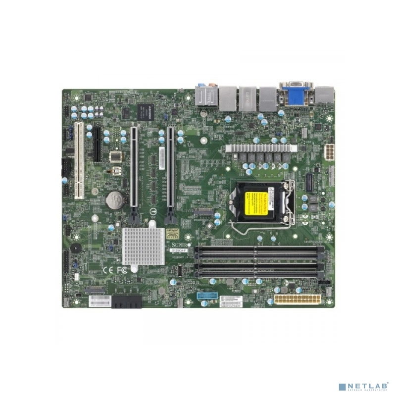 Supermicro MBD-X12SCA-F-B {W-1200 CPU, 4 DIMM slots, Intel W480 controller for 4 SATA3 (6 Gbps) ports, RAID 0,1,5,10, 1 PCI-E 3.0 x4, 2 PCI-E 3.0 x16 slots} (Планки MCP-260-00151-0N нет в комплекте)