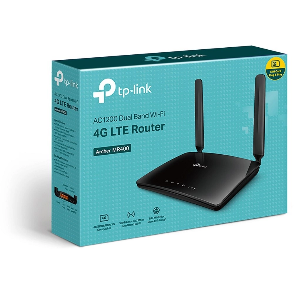 Картинка Роутер TP-Link Archer MR400 (ARCHER MR400) 