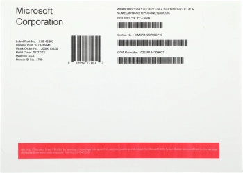 ПО Microsoft Windows Server Standard 2022 Eng 1pkDSP OEI 4Cr NoMedia/NoKey(POSOnly)AddLic (P73-08441)