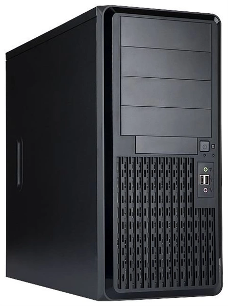 Midi Tower InWin PE689 Black USB3.0*2+A(HD)+fron fan 120mm*1+rear fan 120mm*1+ 2*2SATA+1*1SATA+Intrusion Switch/ holes for SL20” ATX RACKMOUNT*(без блока питания) (6141921)